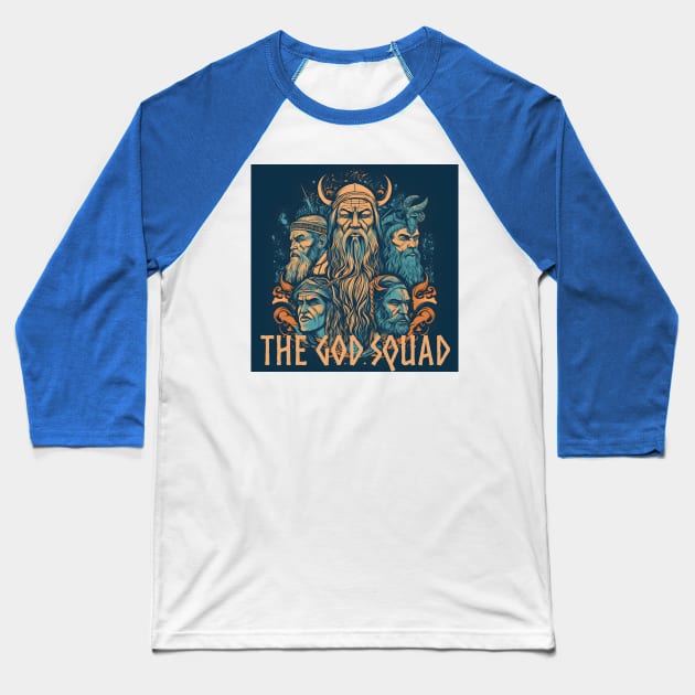 The God Squad Norse Mythology Asgardians Baseball T-Shirt by Grassroots Green